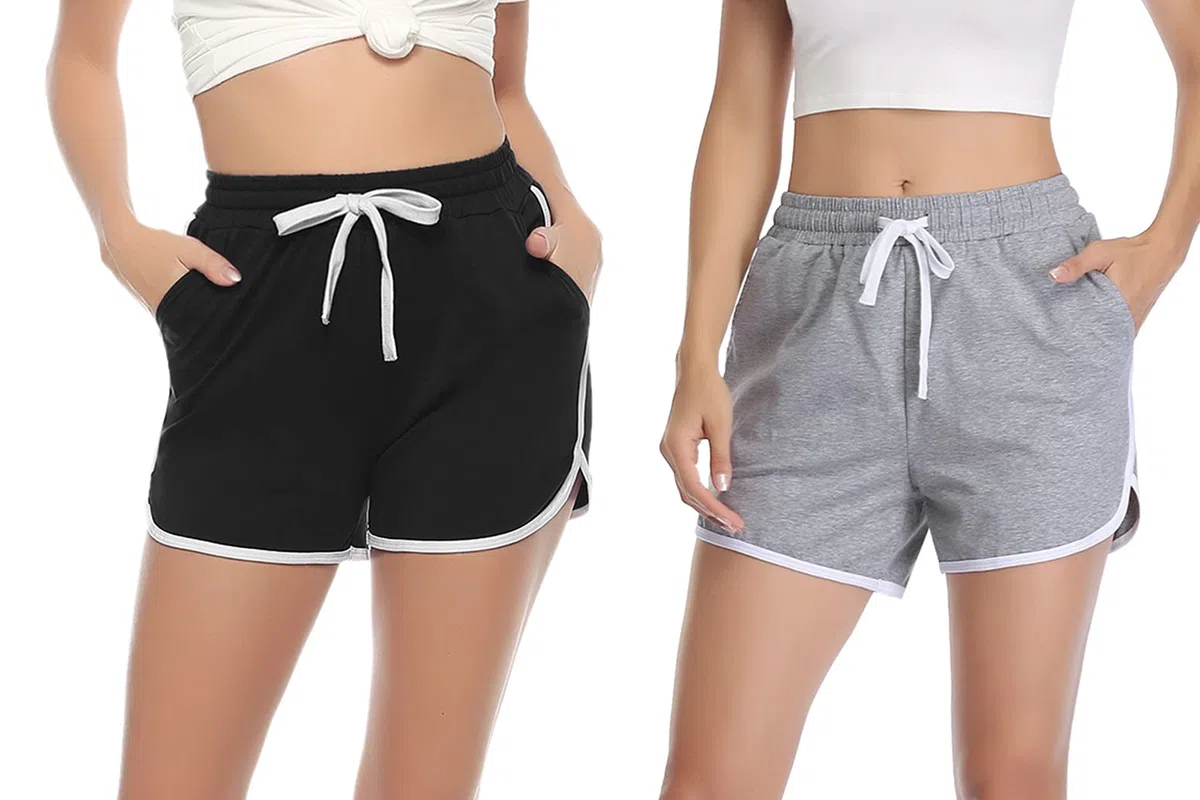 Aseniza Pantaloncini Donna，Pantaloncini Sportivi Donna Estivi,Shorts Donna in Cotone Sono Adatti per Sport, Jogging, Yoga e Fitness
