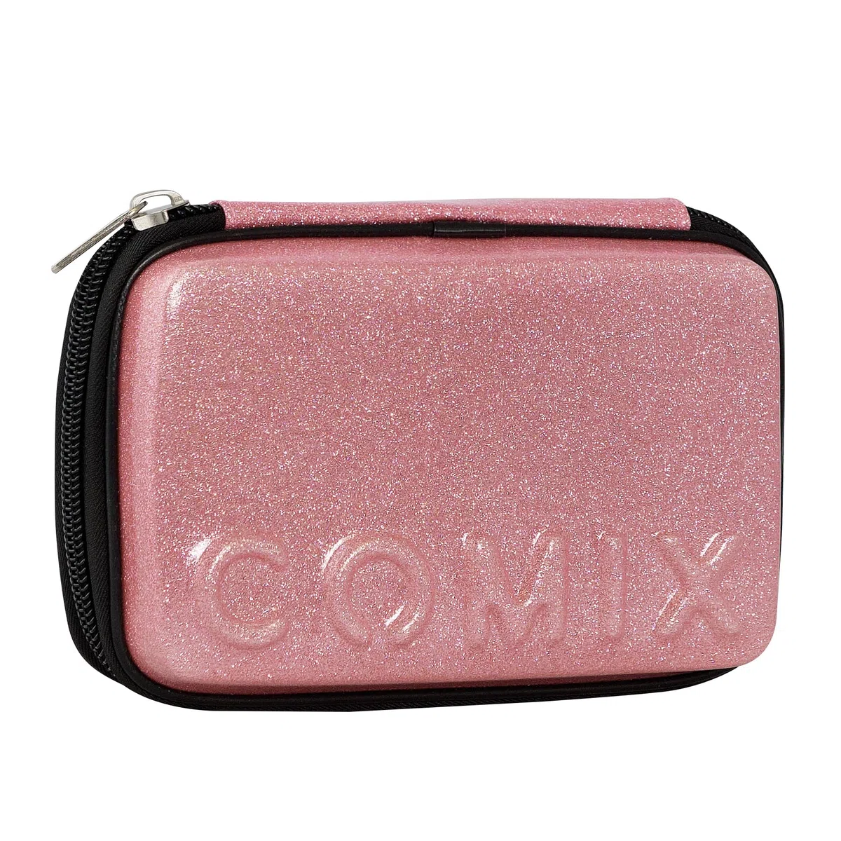 COMIX - Astuccio Scuola, Astuccio Maxi Zip per Bambini e Ragazzi, con Set Cancelleria Incluso, Cover Rigida con Maxi Logo in Rilievo e Tirazip in Metallo, 14,5 x 21h x 6,5 cm