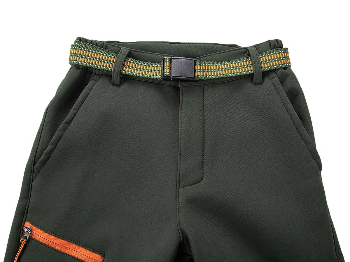 Echinodon Pantaloni softshell per bambini, imbottiti, impermeabili, antivento, per bambini, per attività all'aria aperta, per lo sport, il tempo libero, l'autunno e l'inverno