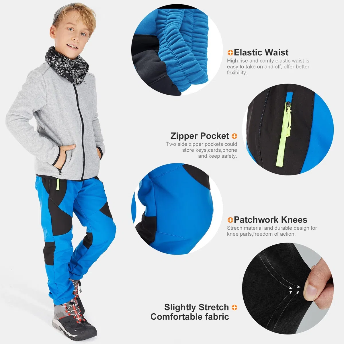 Pantaloni da sci per bambini, imbottiti, impermeabili, termici, per ragazzi e ragazze, invernali, per attività all'aria aperta