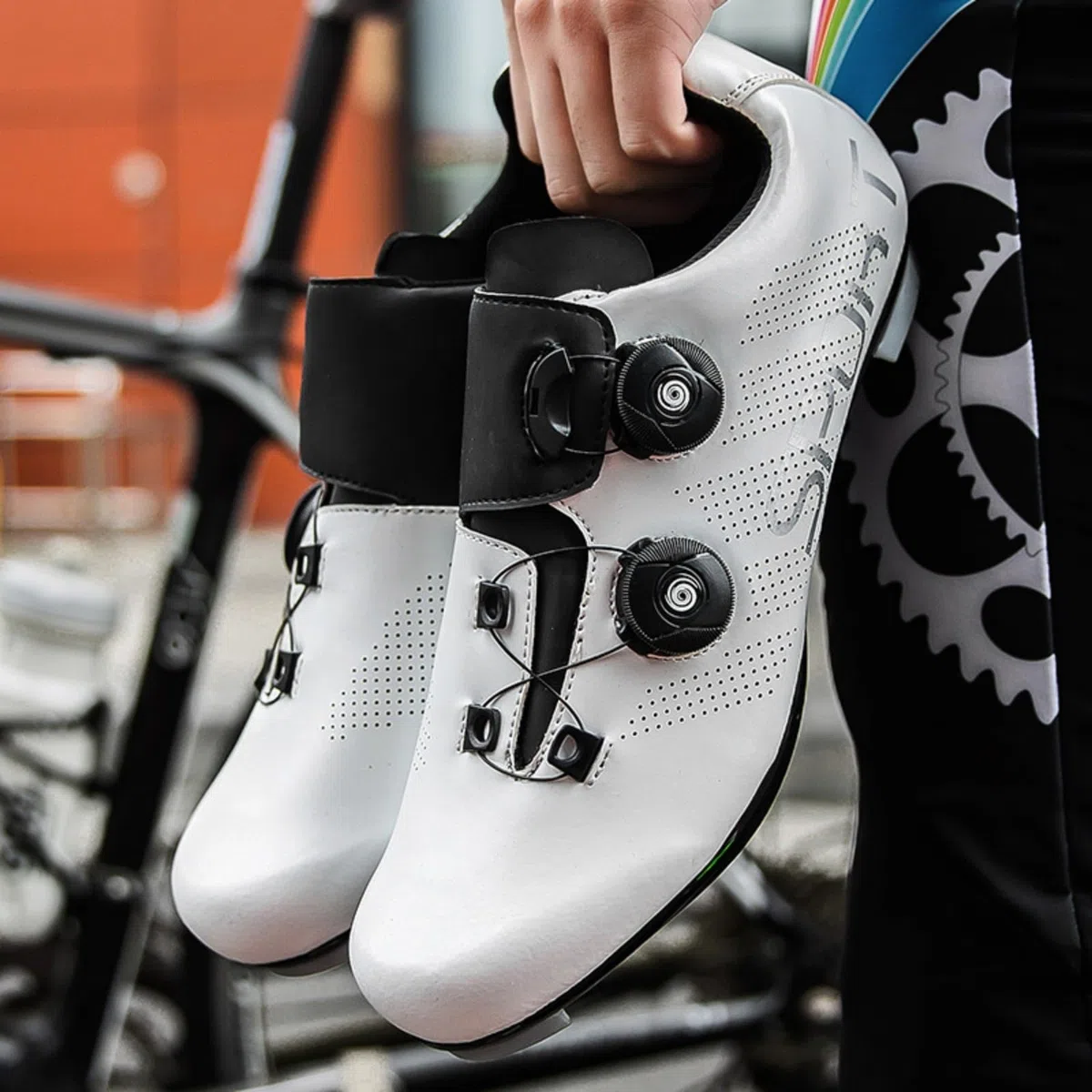 Mateju Scarpe Ciclismo Strada Uomo Donna, 37-47 EU Scarpe Bici da Corsa Uomo Donna con SPD Calas Antiscivolo Traspiranti per Sportive da Esterno