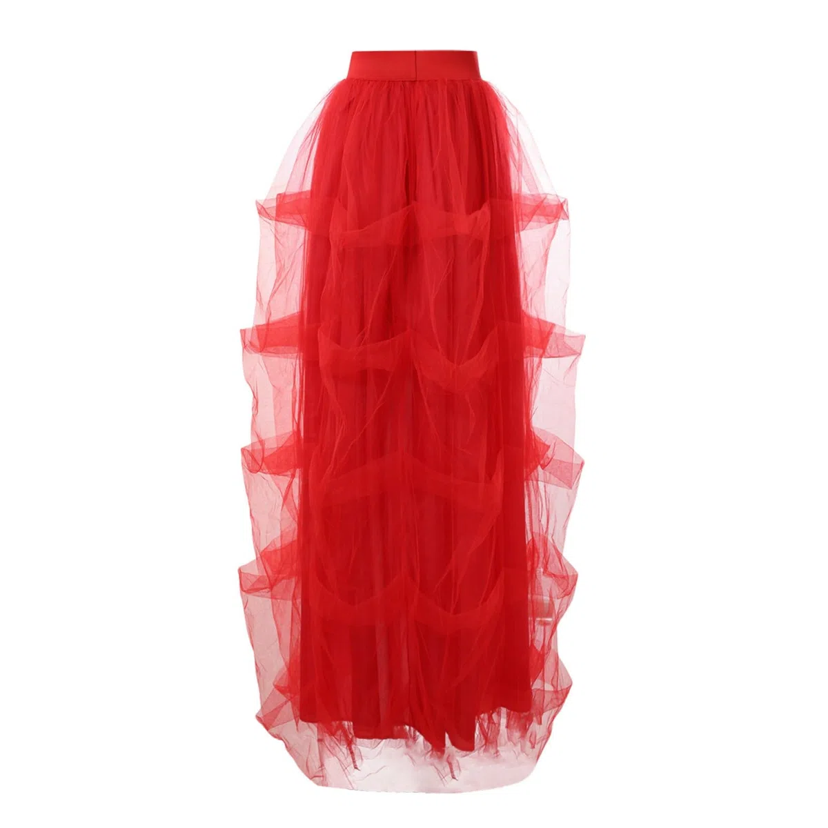 Gonna da donna in tulle, elastica, retrò, a vita alta, a coda di rondine, casual, elegante, sottogonna in pizzo, maxi gonna lunga asimmetrica, gonna a pieghe tinta unita