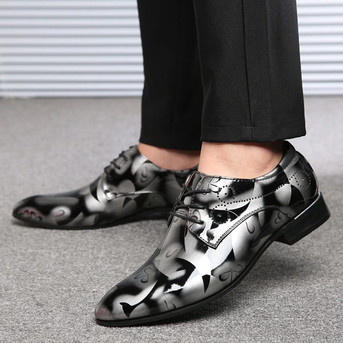 Derby 39-48 - Scarpe da uomo in pelle, stile classico