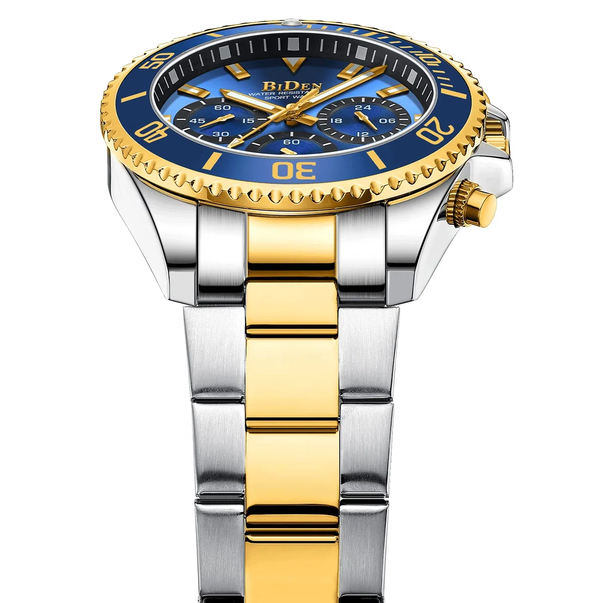 HANPOSH Orologio Uomo Orologio Militare Acciaio Cronografo Impermeabile Luminosi Design Orologi Quadrante Grande da Polso Elegante Sportivo Analogici Data