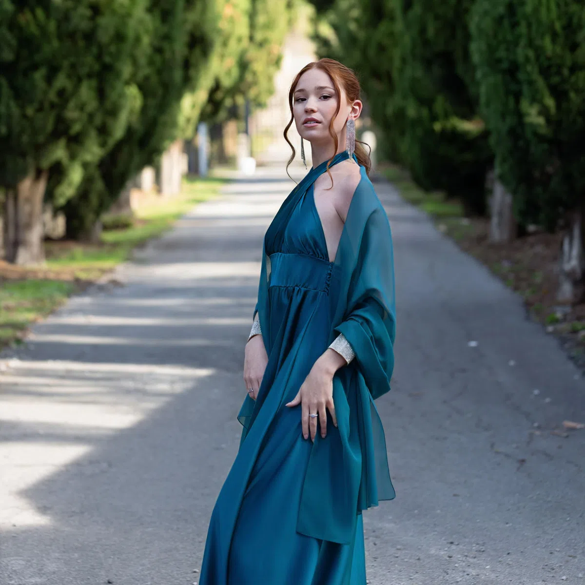 Stola Elegante Donna Color per Cerimonia e Matrimonio Made in Italy, Scialle coprispalle estivo Chiffon 200x80, Sciarpa Copri spalle per abito