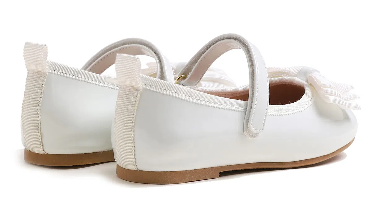 Feversole Girls Cute Bow Dress,Ragazze Mary Jane Strap Scarpe Basse Ballerine da Principessa Scarpe da Scuola Piatte