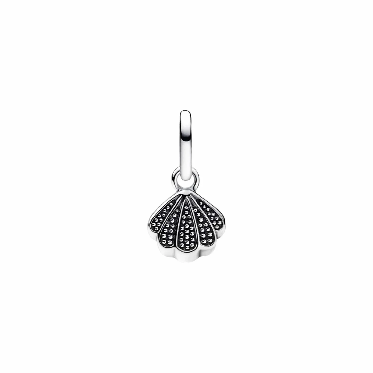 Pandora ME 793855C01 - Ciondolo a forma di conchiglia scintillante, in argento sterling con zirconi, compatibile con Me e Moments, 2,2x10,2x8,2 mm, Argento sterling, Zirconia cubica