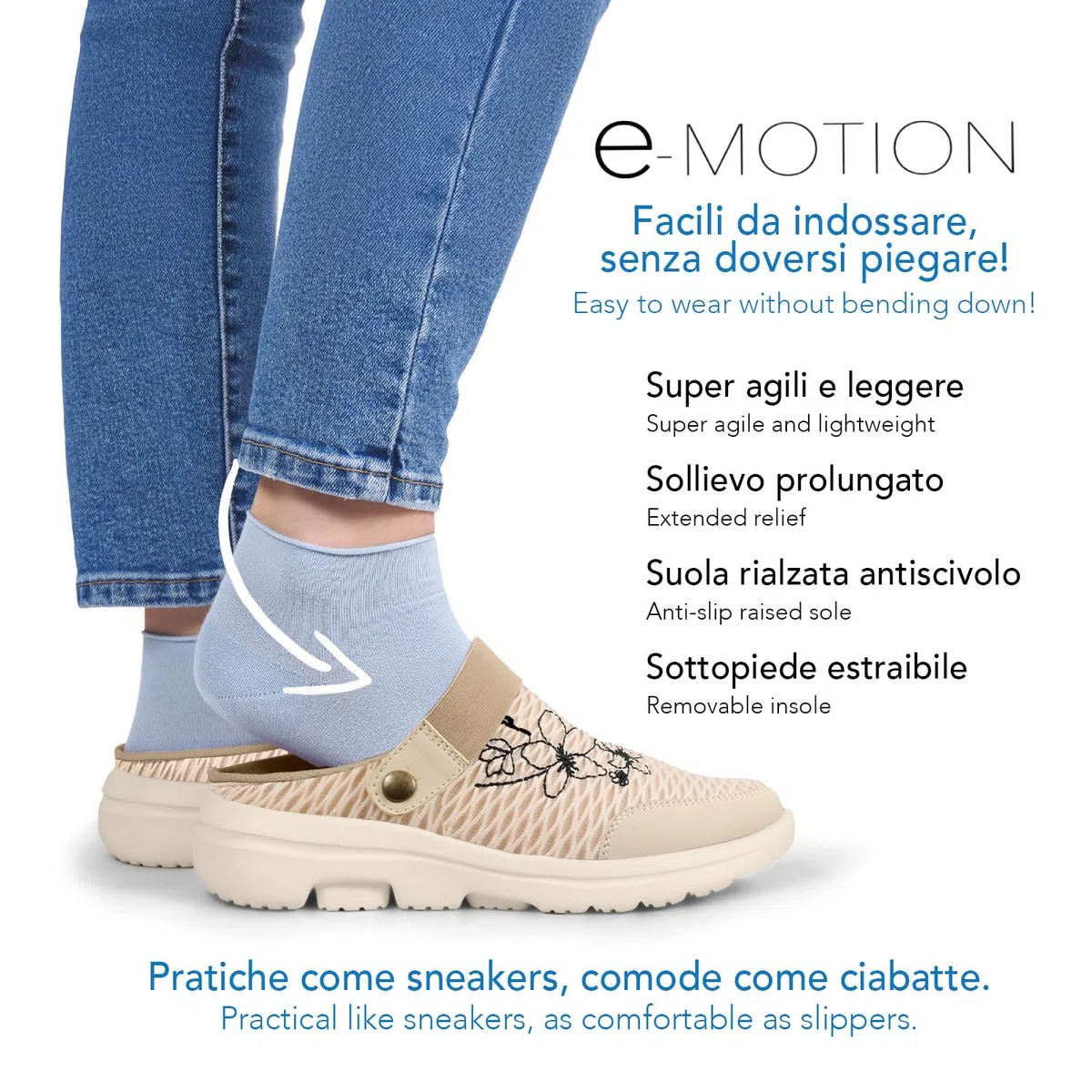PERLETTI Ciabatte Sneakers Donna Slip On Ultra Leggere - Pantofole Comode con Rete Quattro Stagioni - Sandali Comfort Interno Esterno Traspiranti con Suola Rialzata Antiscivolo