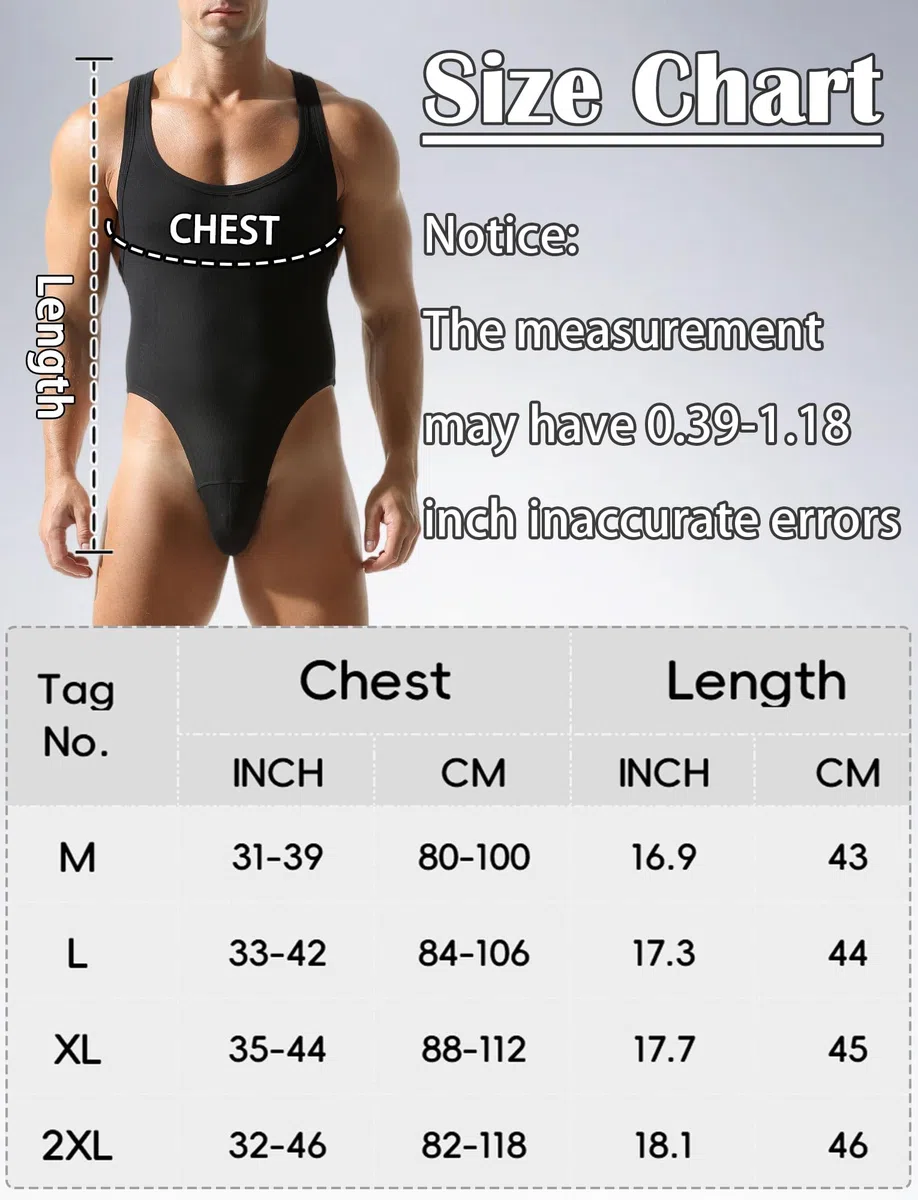 FEOYA Body da uomo senza maniche, tuta da uomo, elastico, leggero, a compressione, biancheria intima wrestling singlets