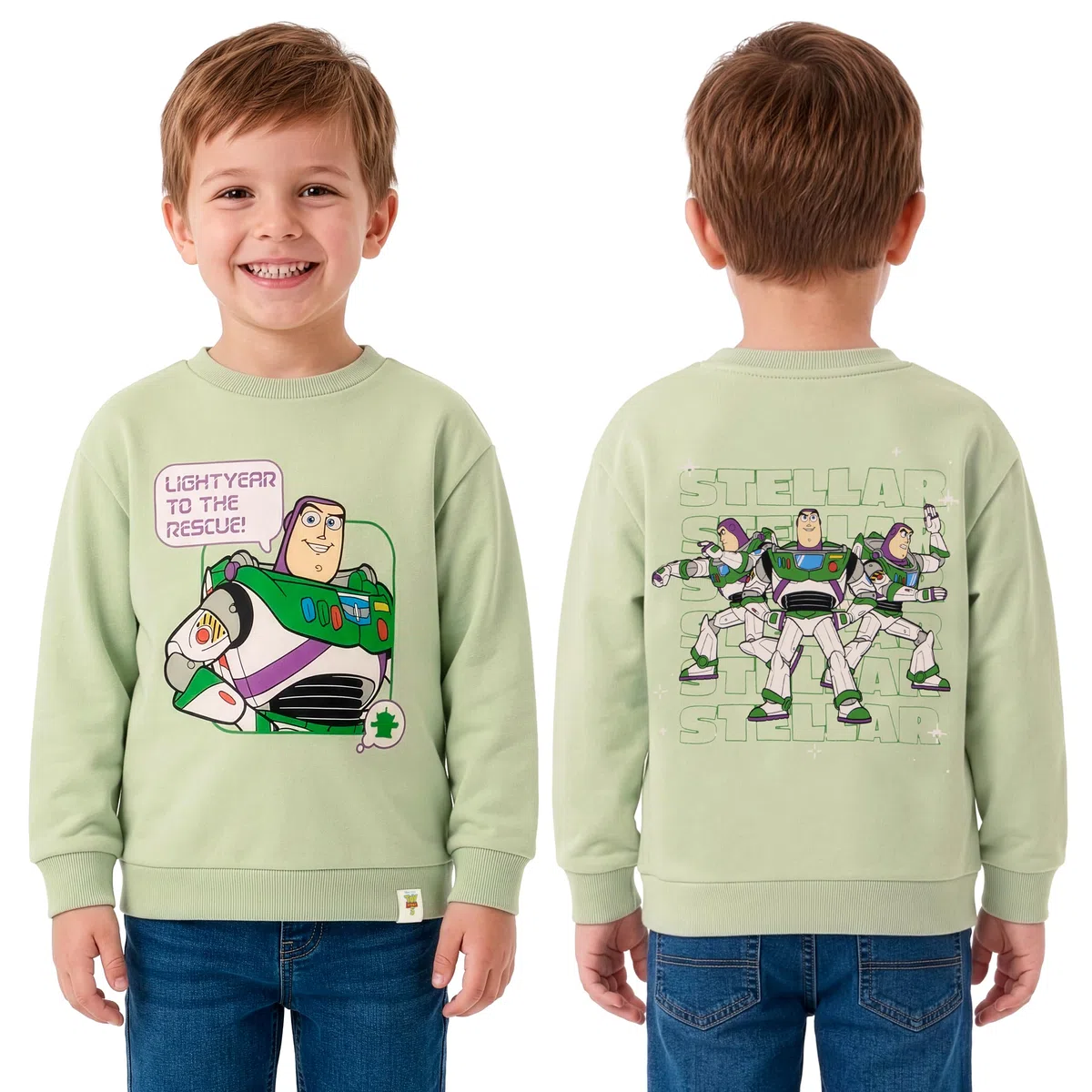 Disney Toy Story Felpa Bambino, Felpa Ragazzo Buzz Lightyear Verde Menta, Abbigliamento Bambini e Ragazzi