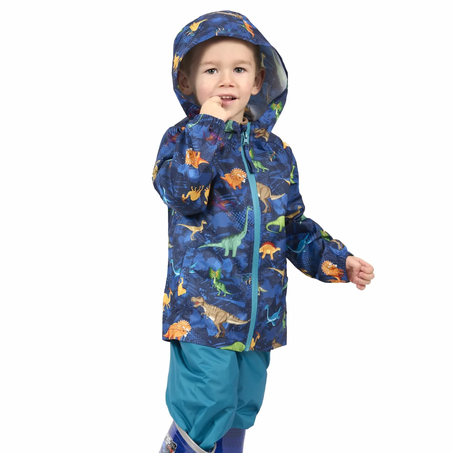 PERLETTI Set Pioggia Impermeabile Bambino Bambina - Giacca e Pantalone Antipioggia Bimbo Bimba 2 3 4 5 6 7 Anni con Cappuccio e Cerniera - Completo Pioggia Leggero Comodo con Dettagli Catarifrangenti