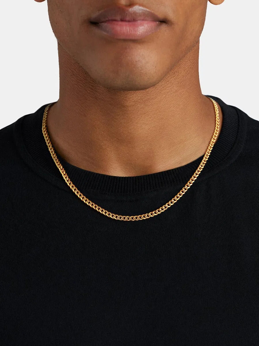 Suplight Collana Uomo Donna in Acciaio Inossidabile a Catena Maiglia Cubana Miami Colore Oro/Argento/Nero Larghezza 3/6/9 mm Lunghezza 36/46/51/56/61/66/71/76 cm Stile Hip Hop Punk
