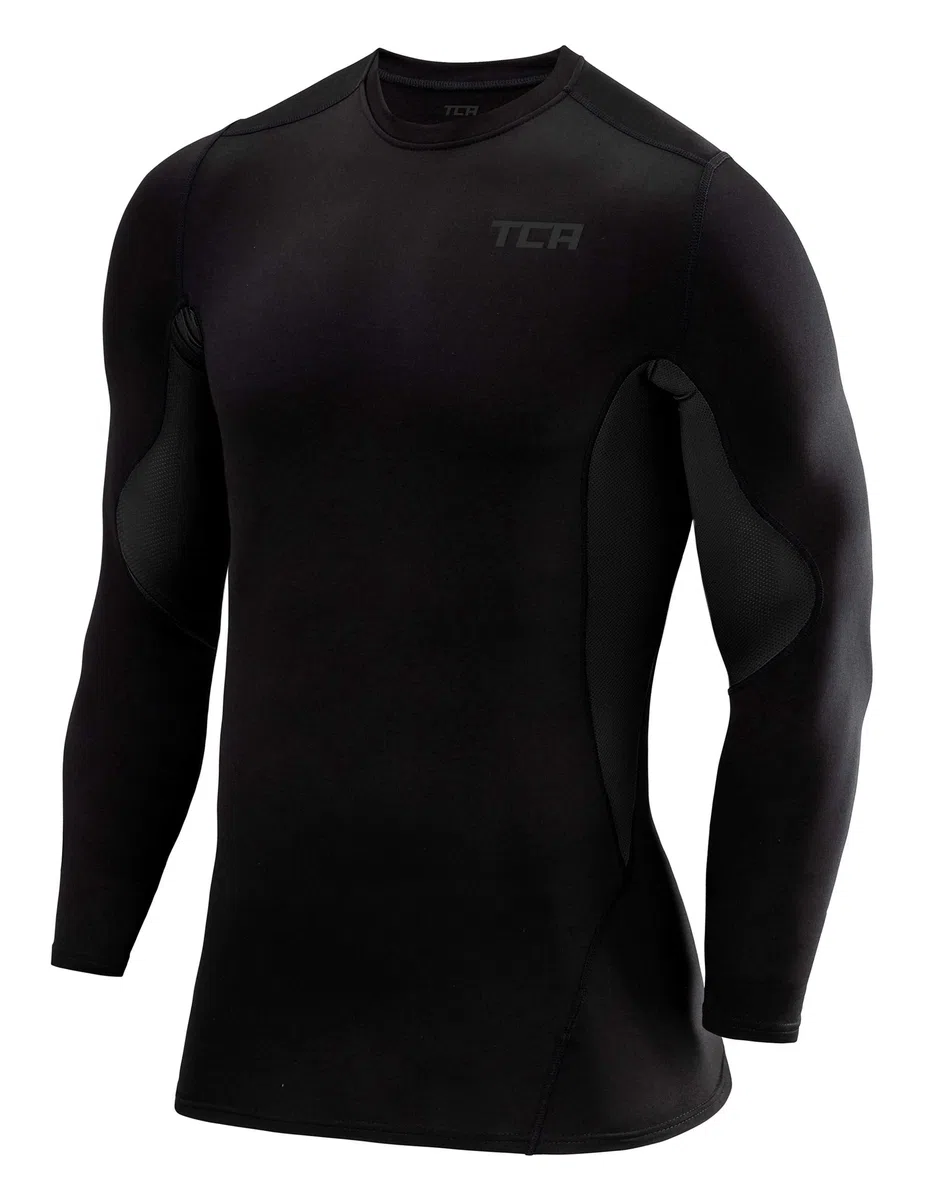 TCA Superthermal Base Layer a Compressione Maglia Manica Lunga Termica sotto Maglia da Uomo