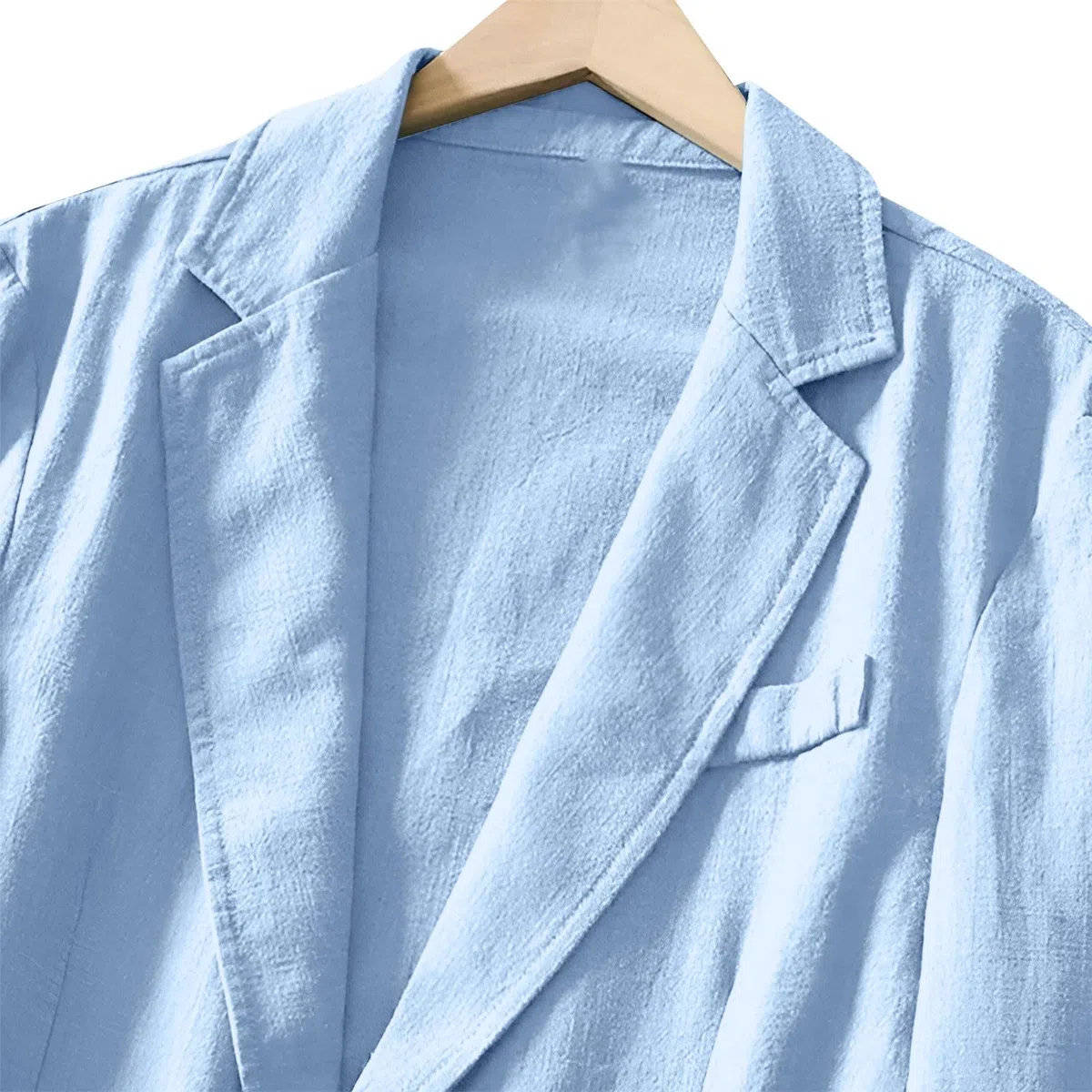 generisch Giacca da uomo casual, in lino, morbida, comoda, per il tempo libero, blazer, tinta unita, in lino, blazer da uomo, leggera, vestibilità regolare