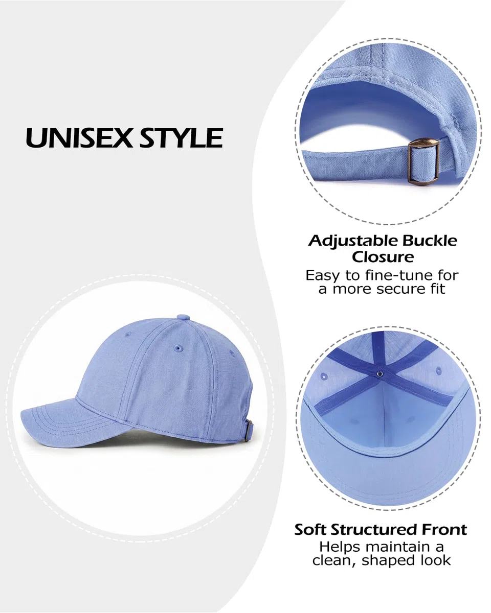 Zylioo Berretto da baseball XXL in lino per uomo e donna, grande cappello estivo traspirante, cappello casual regolabile per viaggi, passeggiate, spiaggia