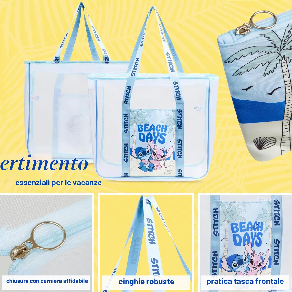 Get Trend Borsa Donna Borsone da Viaggio Ragazza Tote Bag con Piccola Custodia Borsa da Viaggio Palestra Borsa Mare con Zip