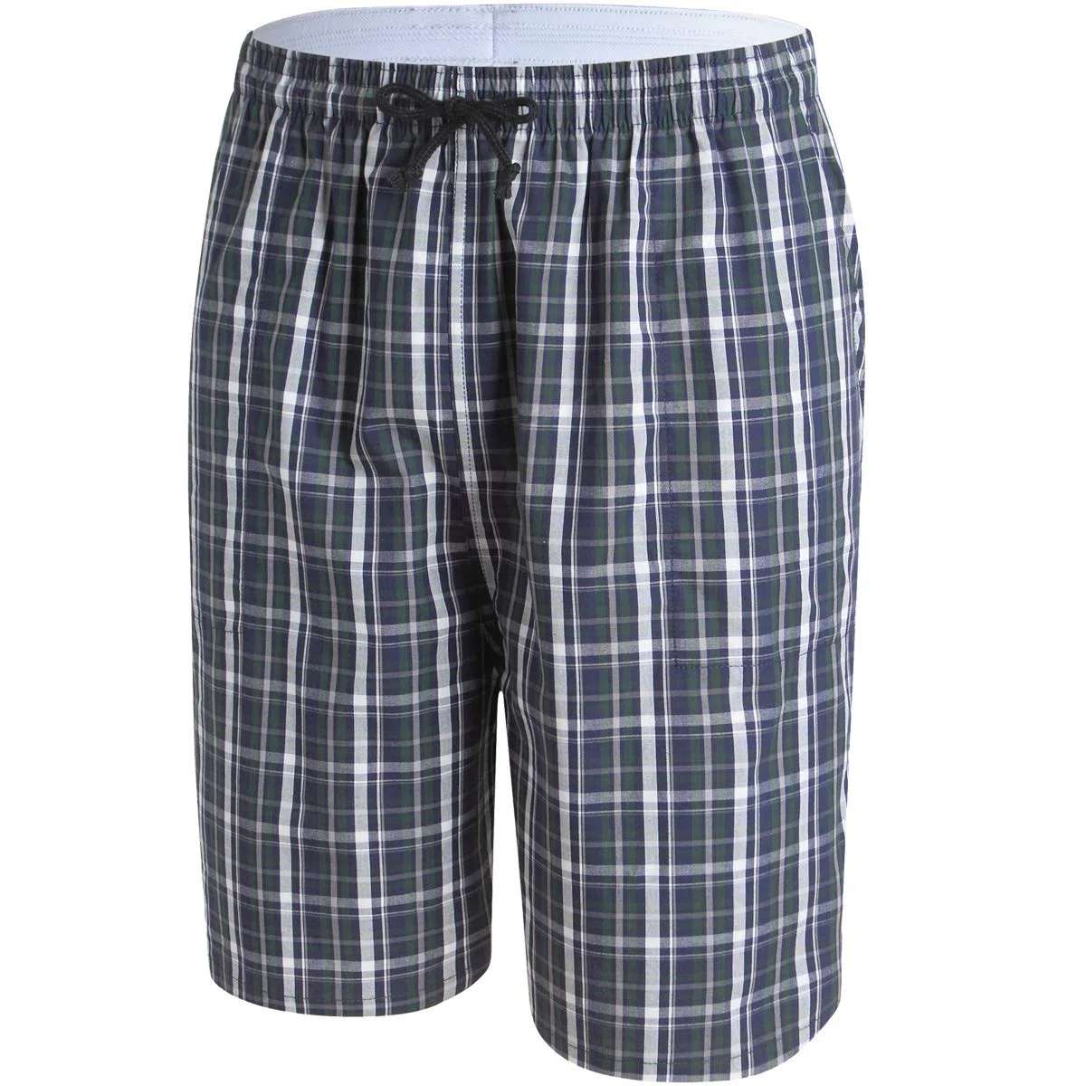 MoFiz Pantaloni Corti Pigiama Uomo Cotone Shorts a Quadretti da Notte Pantaloncini Estivi con Tasche Pacco da 2