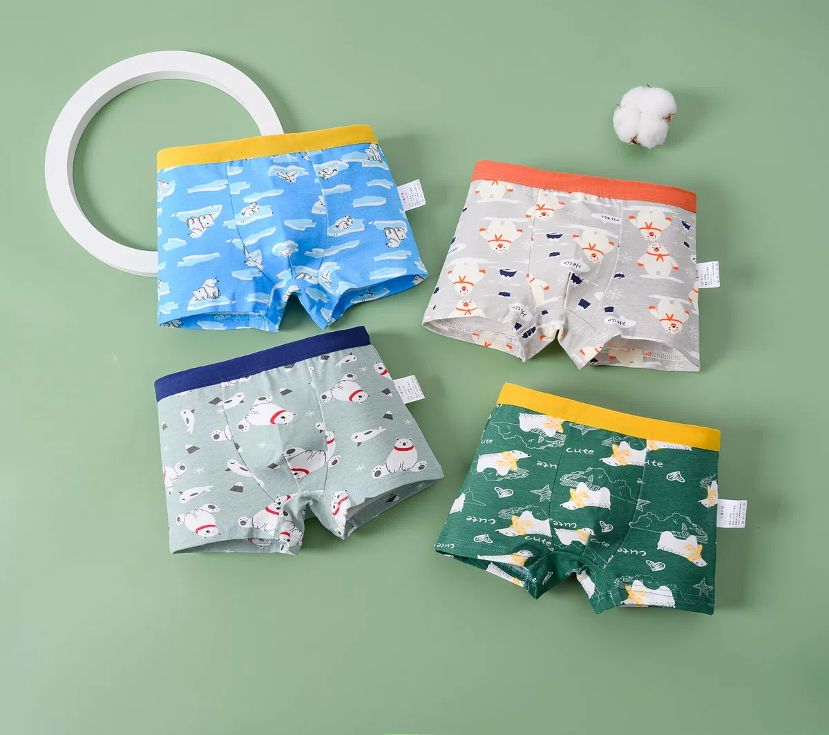 12 Pezzi Boxer per Bambino, Confezioni Biancheria Intima per Bambini, Mutandine per Bambini in Cotone, 4-6 Anni