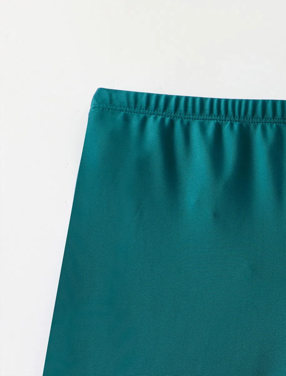 IMEKIS Costume da bagno musulmano, da bambina, a maniche lunghe, con costume da bagno in due pezzi, costume da bagno per bambini