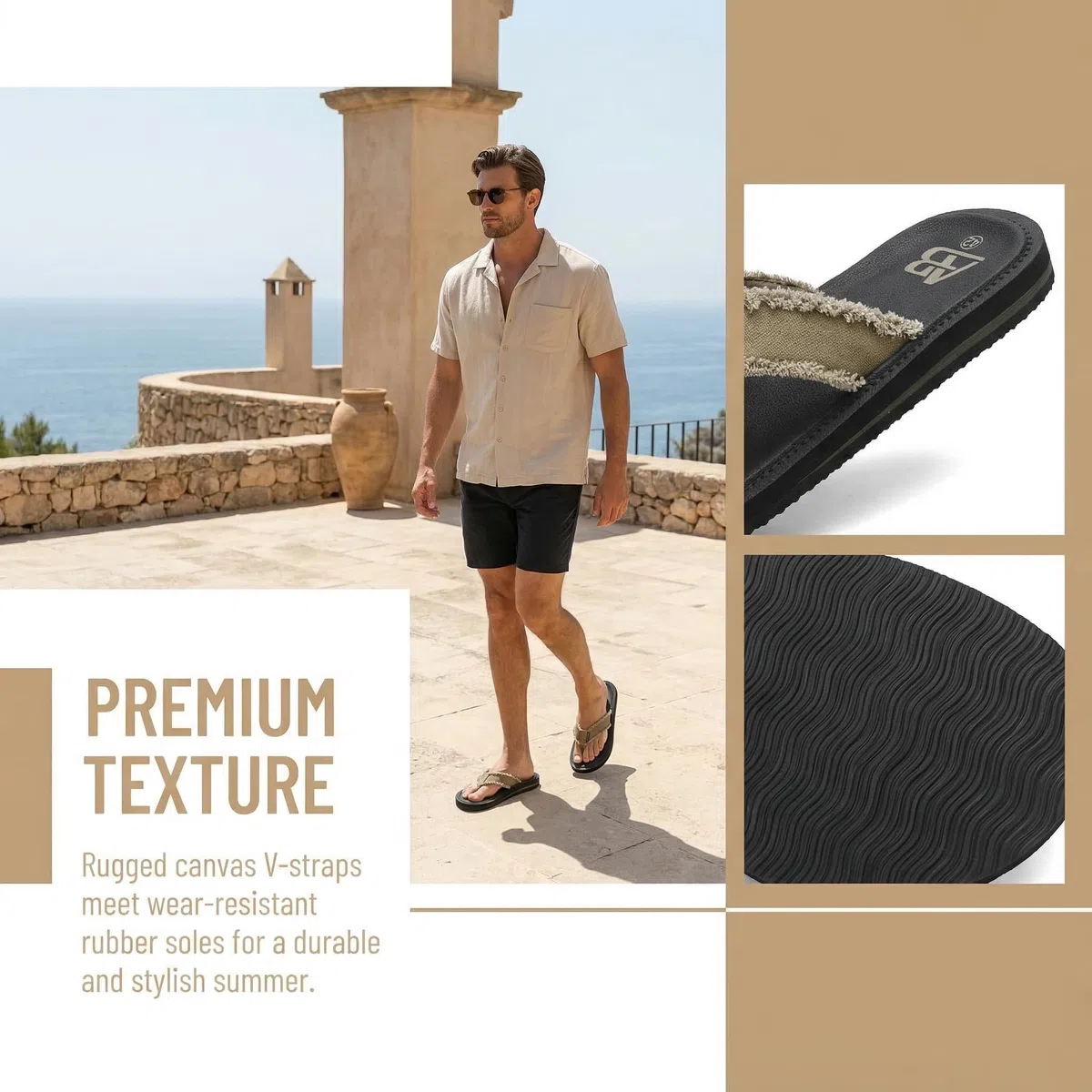 ARRIGO BELLO Infradito Comode Uomo, Ciabatte Estive Antiscivolo e Leggere, Adatte per Spiagge e Piscine Sandali Taglie 41-46