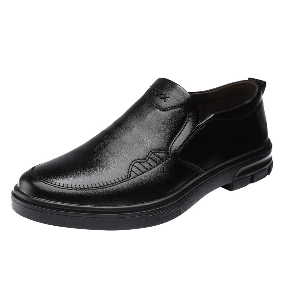 Scarpe da lavoro da uomo, classiche, Oxford, leggere, in lacca, larghe, eleganti, in pelle, con lacci