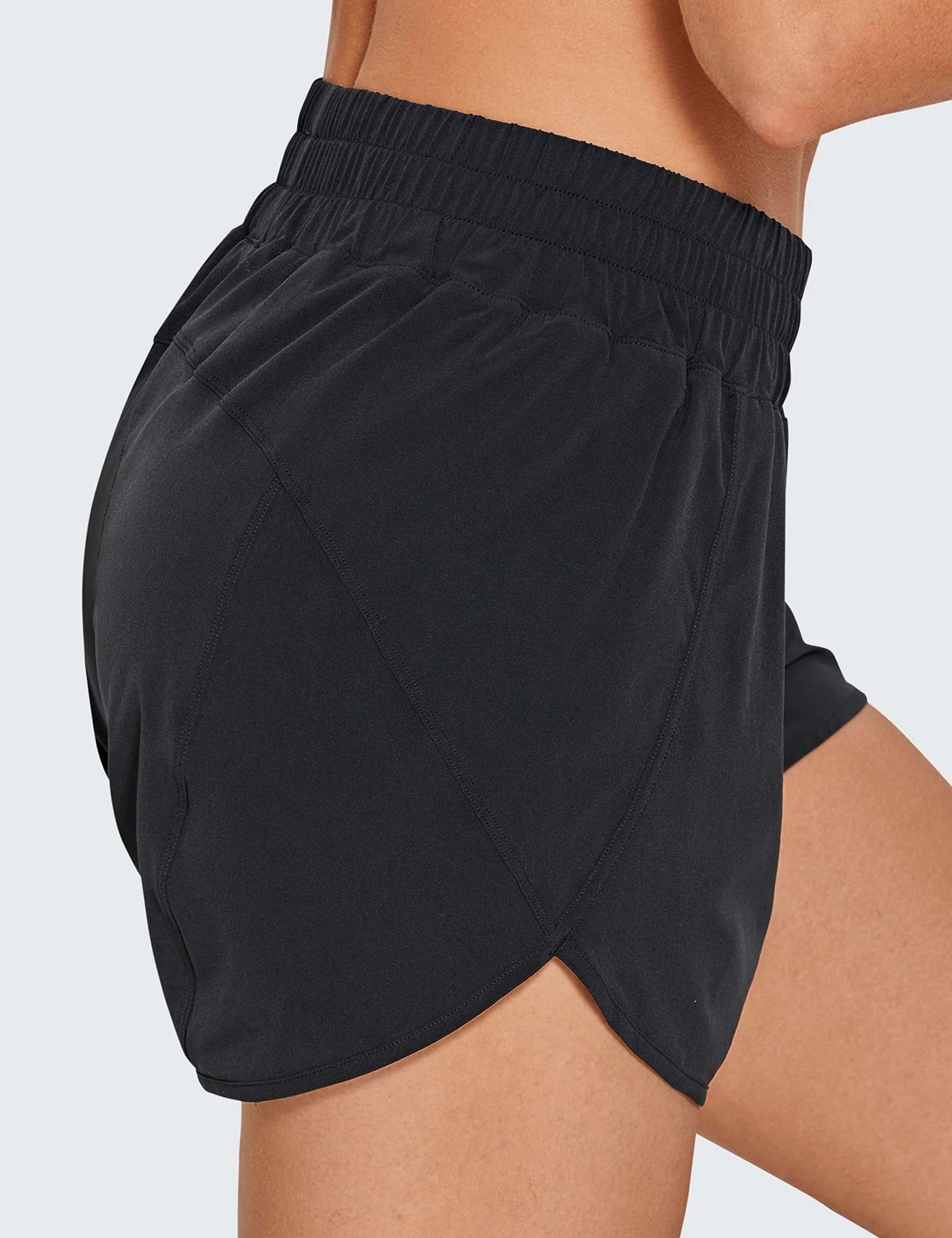 CRZ YOGA Pantaloncini da Corsa a Vita Alta da Donna Fodera