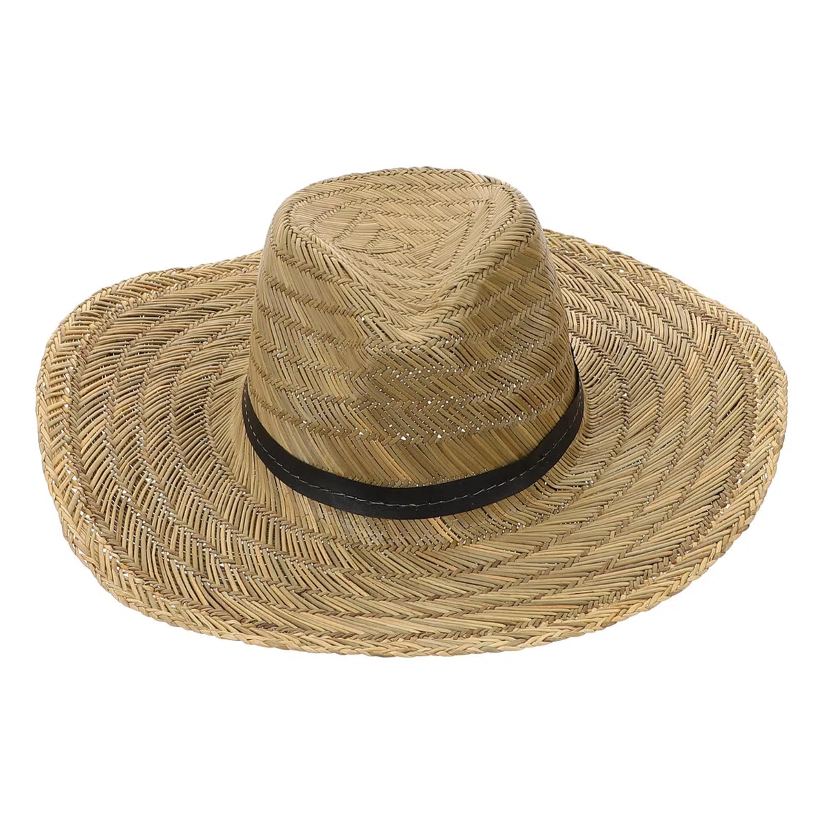 Cappello da Spiaggia Uomo in Paglia Ampia Falda, Leggero e Traspirante, per Campeggio e Shopping all’Aperto, Protezione Solare Stagione Calda