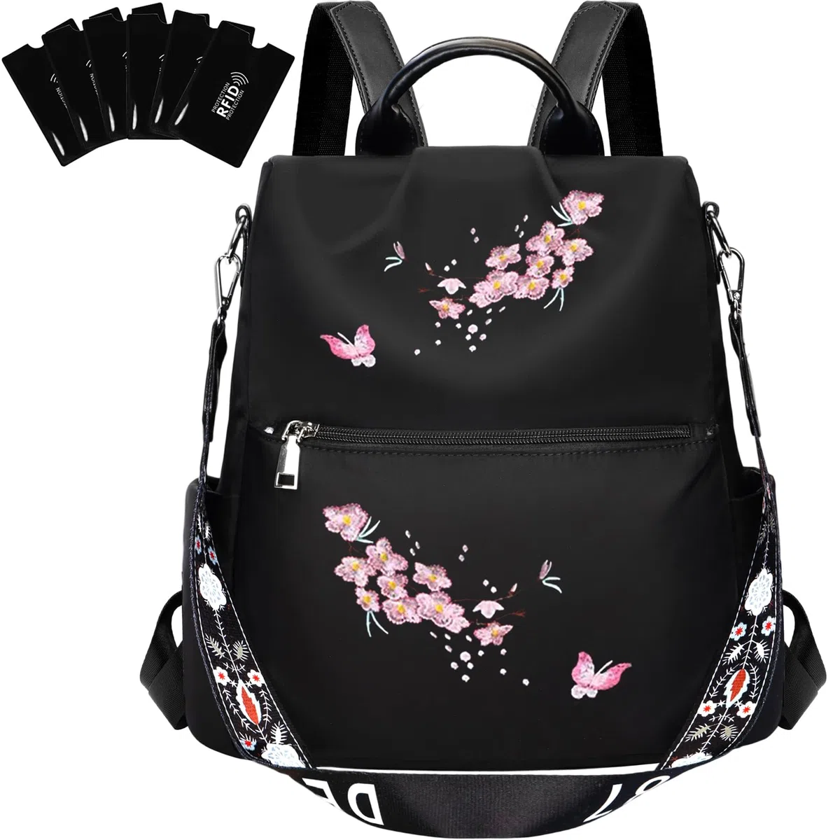 Eshow Zaino Donna, Zainetto Antifurto Multifunzionale, Borsa Casual ed Moda per Viaggio, Scuola, Lavoro, Shopping, Visite e Università