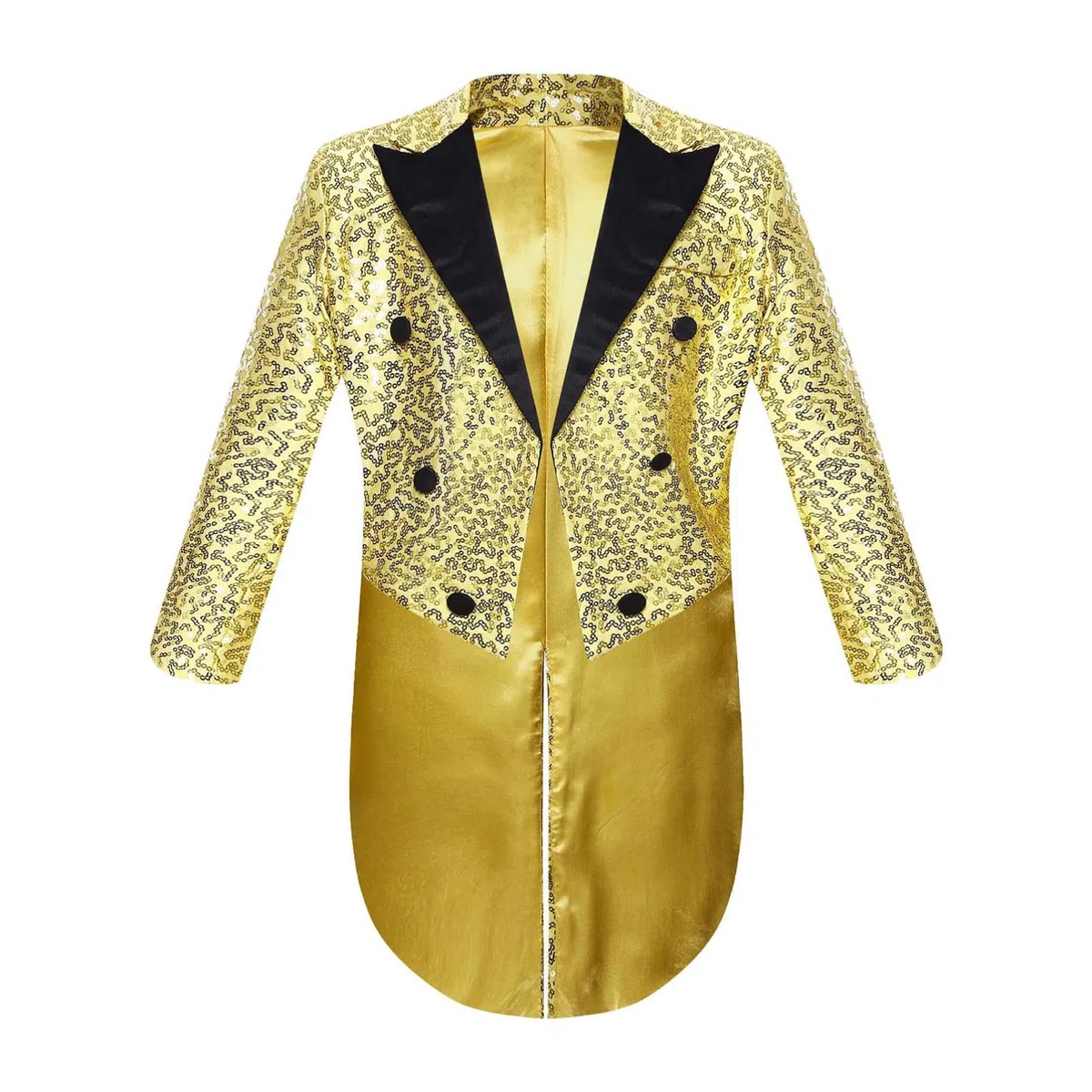 Aislor Bambini Giacca Jacket con Paillettes Giacche da Smoking Cappotto Brillantini Blazer Giacca a Coda di Rondine Costume di Festa in Maschera Carnevale Halloween