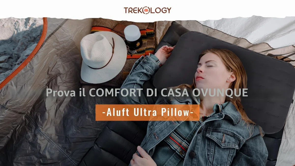 TREKOLOGY Grande cuscino gonfiabile – ALUFT Ultra Camping Cuscino per spiaggia e campeggio, cuscino gonfiabile per avventure all'aria aperta