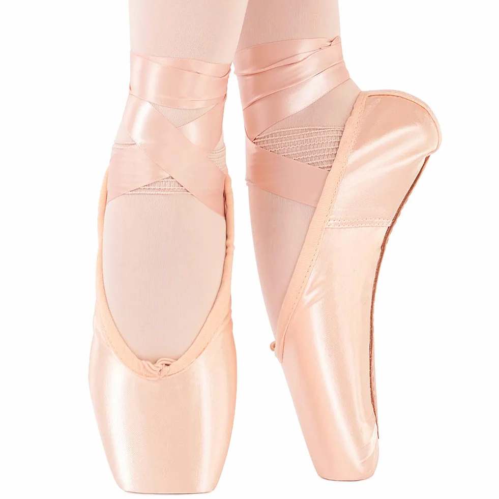 Soudittur Scarpette da Danza Classica Punte Pointe Balletto Scarpe da Ballo Comprende Scarpette salvapunte e Nastri per Donna e Ragazza S003 (Suggerisci Seleziona Una Taglia più Grande)