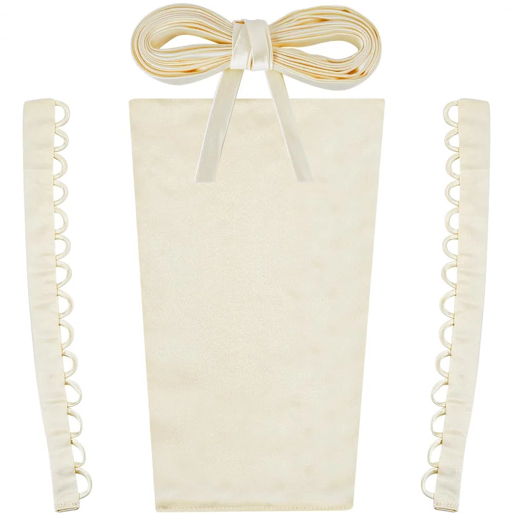 GORGECRAFT 4pz Kit Corsetto per Abito Da Sposa Grande Pannello di Raso con Lacci Estensore Cerniera di Ricambio Nastro Regolabile Cravatte Posteriori Corsetti per Abito Da Ballo Formale champagne
