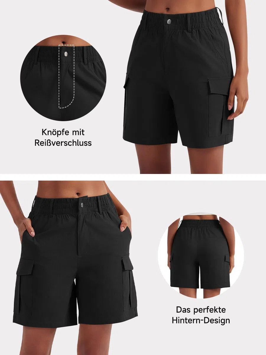 VUTRU Bermuda da donna, pantaloncini sportivi corti, estivi, da donna, eleganti, perfetti per trekking, outdoor, hiking, running