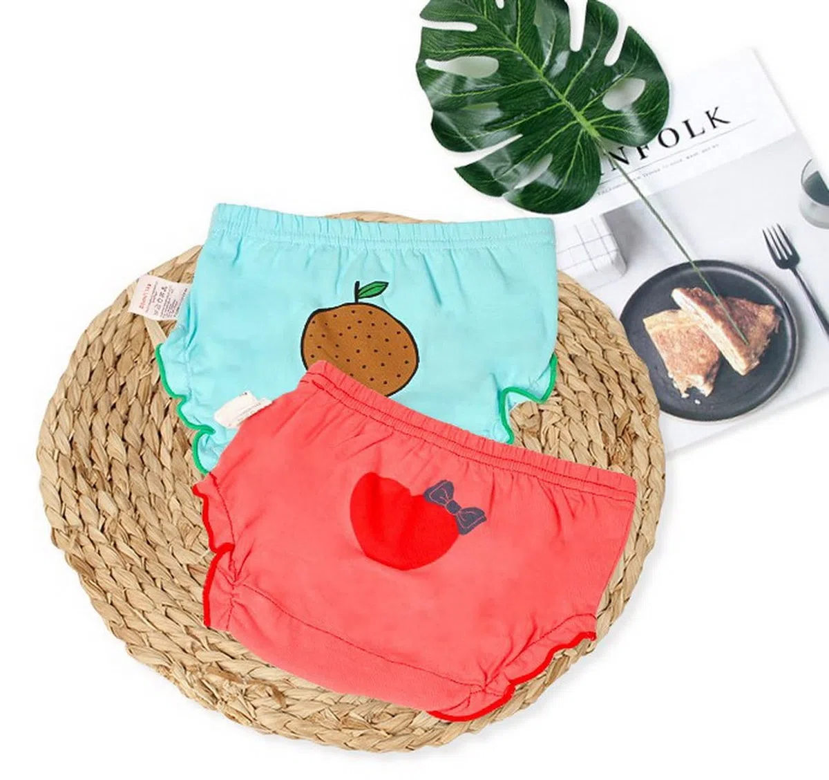 6 Pezzi Mutandine in Cotone per Neonato, Ragazza, Pantaloncini, Mutandine, Mutandine in Moquette, Stampate, in Cartone Morbido, Confortevole