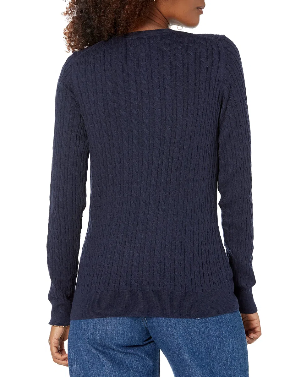 Amazon Essentials Maglione A Girocollo A Coste Leggero A Manica Lunga (Disponibile in Taglie Forti) Donna