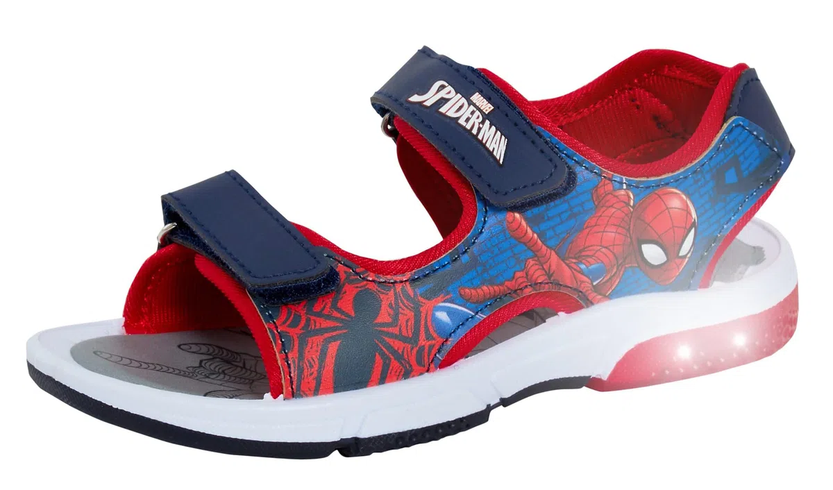 Marvel Spiderman, sandali sportivi leggeri da ragazzo, con punta aperta, facili da montare,