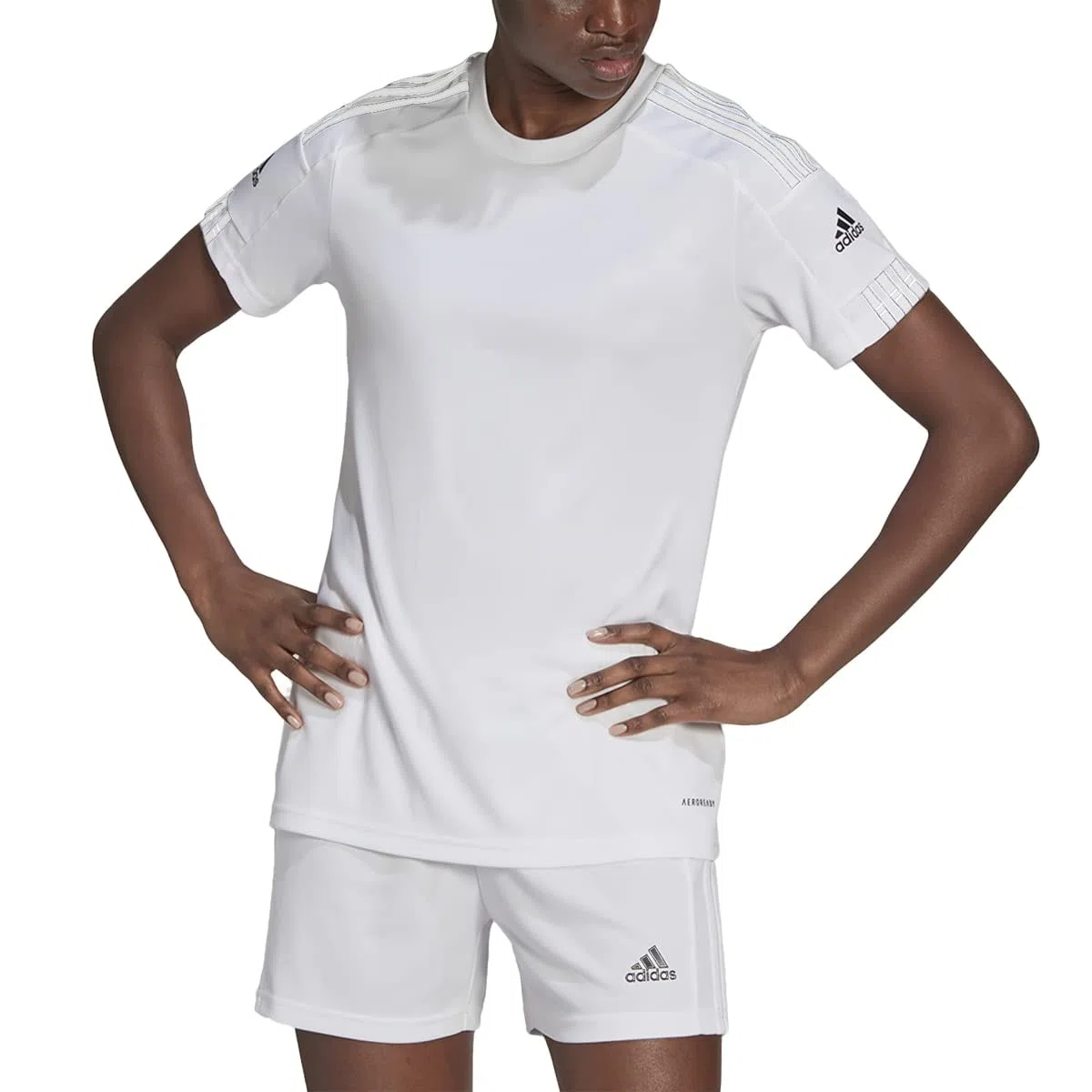 adidas Donna Squadra 21 Jersey, White / White / Black, XL