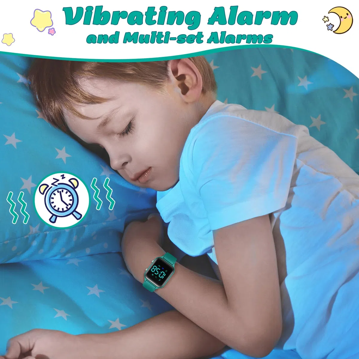 Timever orologio digitale bambina bambini con contapassi,sveglia,cronometro,luce,data-orologio per ragazzi e ragazze senza app e telefono con cinturino in silicone