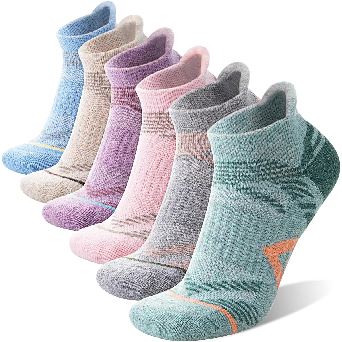 ANTSANG 6 Paia Calzini Lana Merino Caviglia Trekking Corsa Spessi Imbottiti Traspiranti Uomo Donna