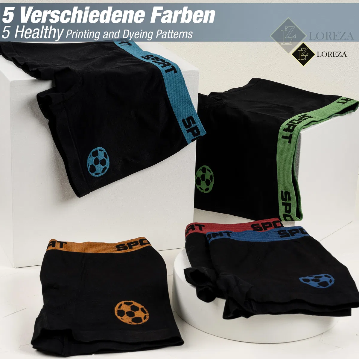 LOREZA ® 10 Boxer per Ragazzi Intimo Microfibra Mutande Senza Cuciture