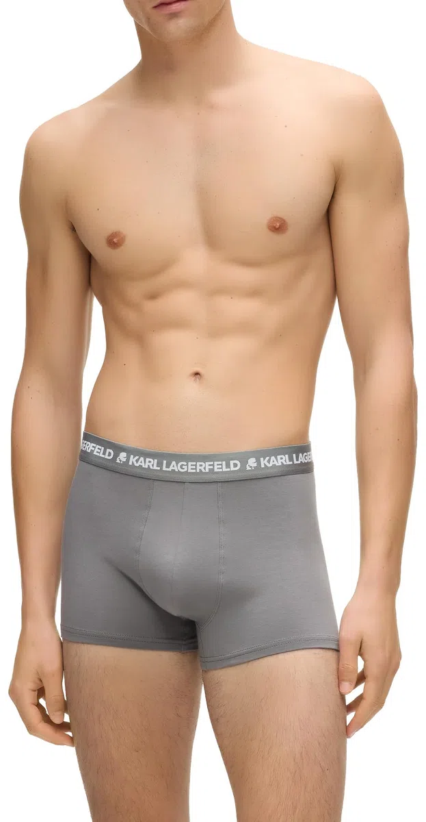 KARL LAGERFELD B.V Karl Lagerfeld, Men's, Logo Trunk Multiband (3 Pack) Trunks, Multicolore, XL Uomo