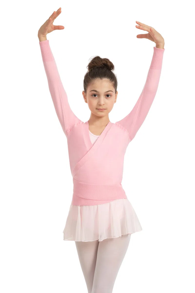 DANSHOW Top avvolgenti per Danza Classica per Ragazze Cardigan da Ballo per Bambini,Maglione Danza Interno in Velluto
