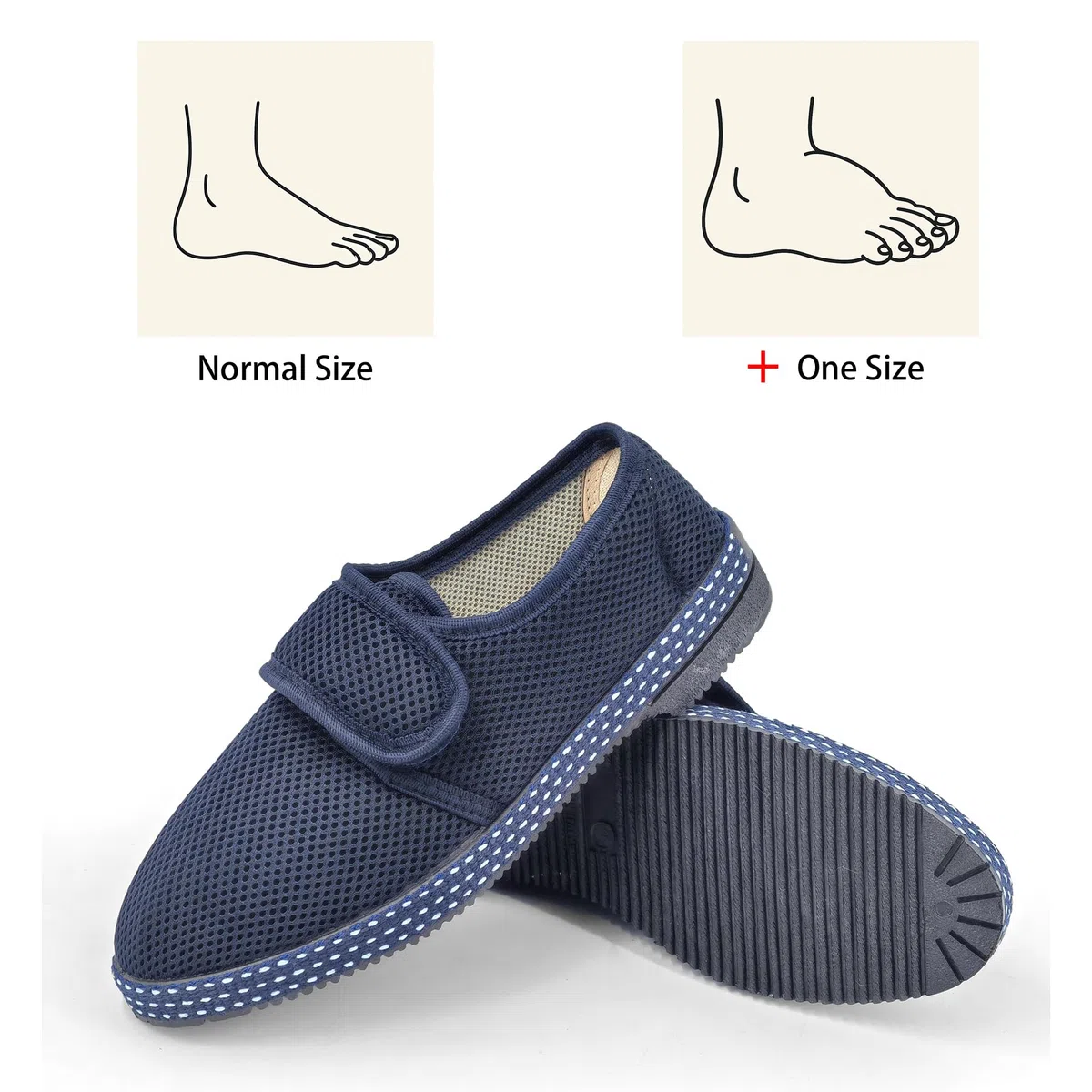 JOMIX Pantofole Uomo Estive Ciabatte da Anziani con Strappo Scarpe Lavabile in Lavatrice da Casa ITU1897
