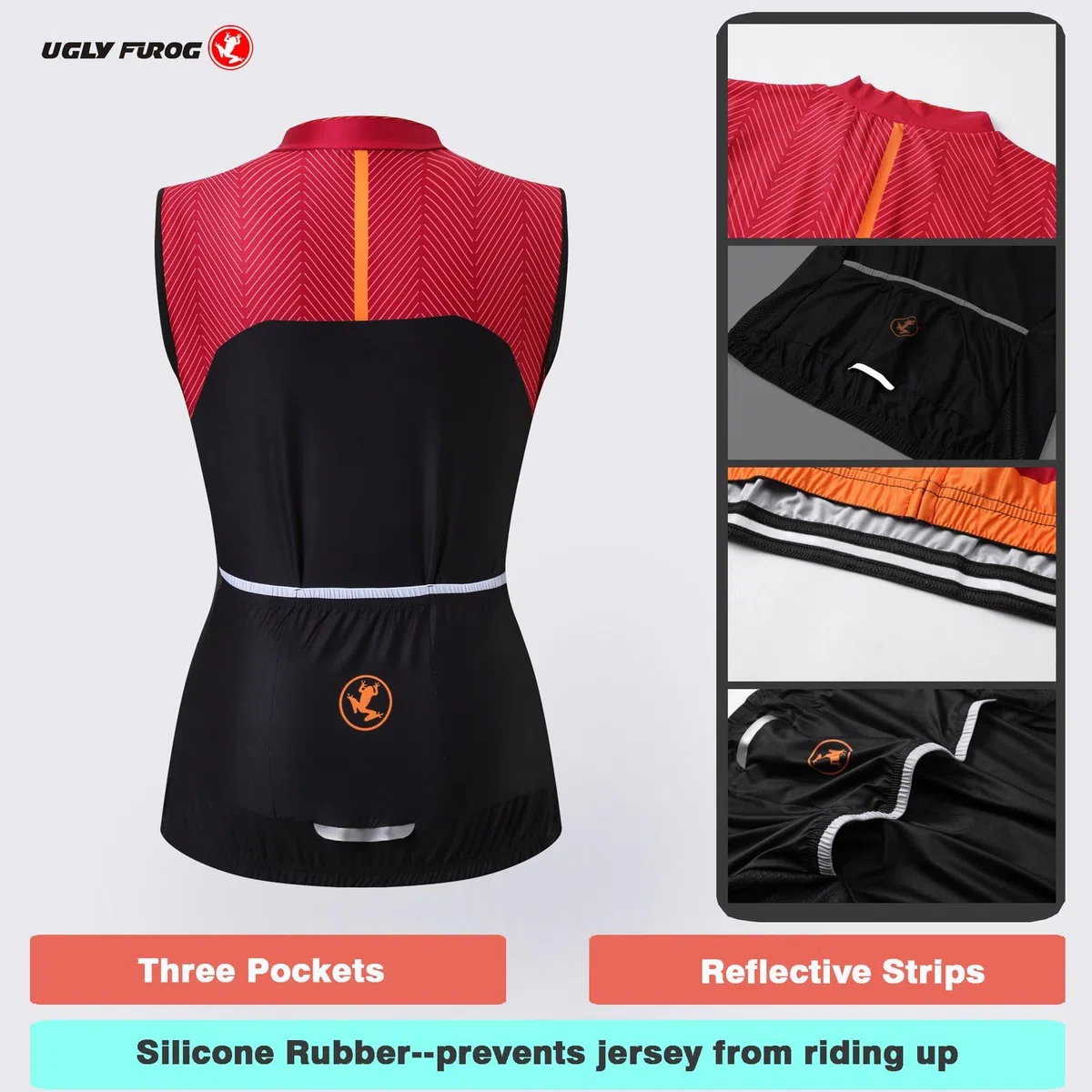 UGLY FROG Magliette Ciclismo Donna, Maglia Ciclismo Senza Maniche Abbigliamento Mountain Bike Maglia