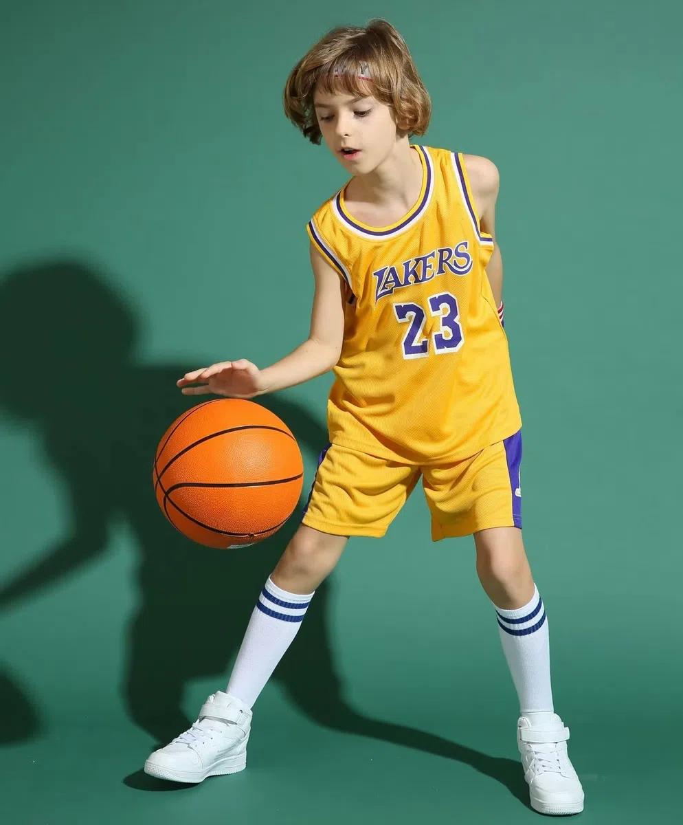 Magliette e Pantaloncini da Basket, Senza Maniche Maglia Completo Basket Bambino, Completo Pallacanestro Ragazzo 2 Pezzi per Bambini