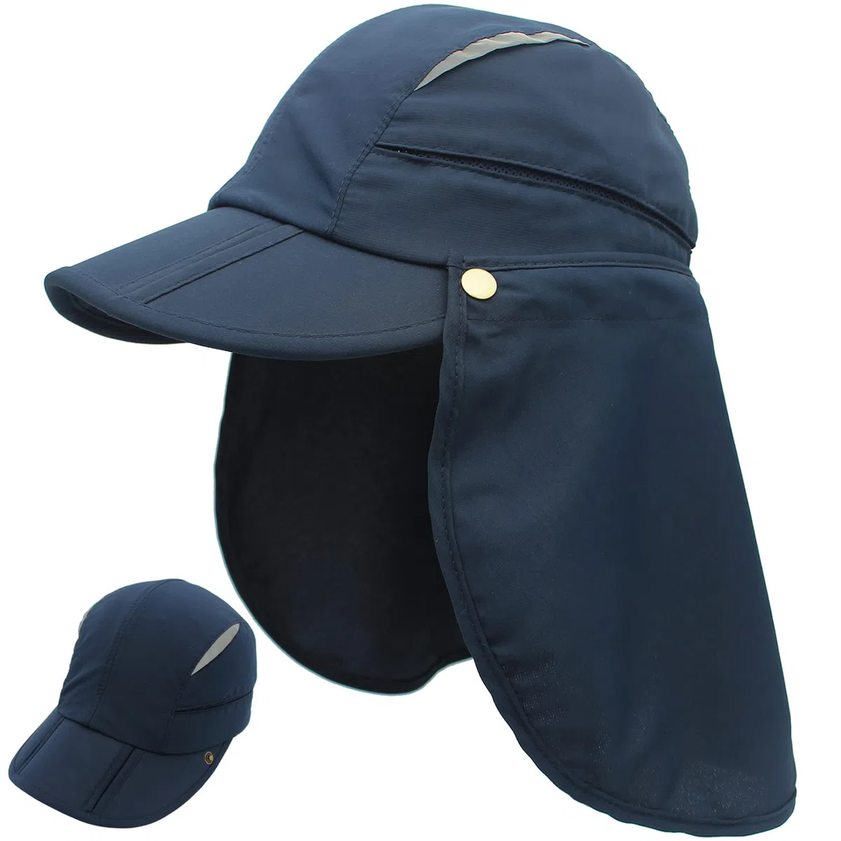 Cappello con protezione per il collo staccabile multiuso estivo cappello da sole protezione solare traspirante asciugatura rapida protezione UV