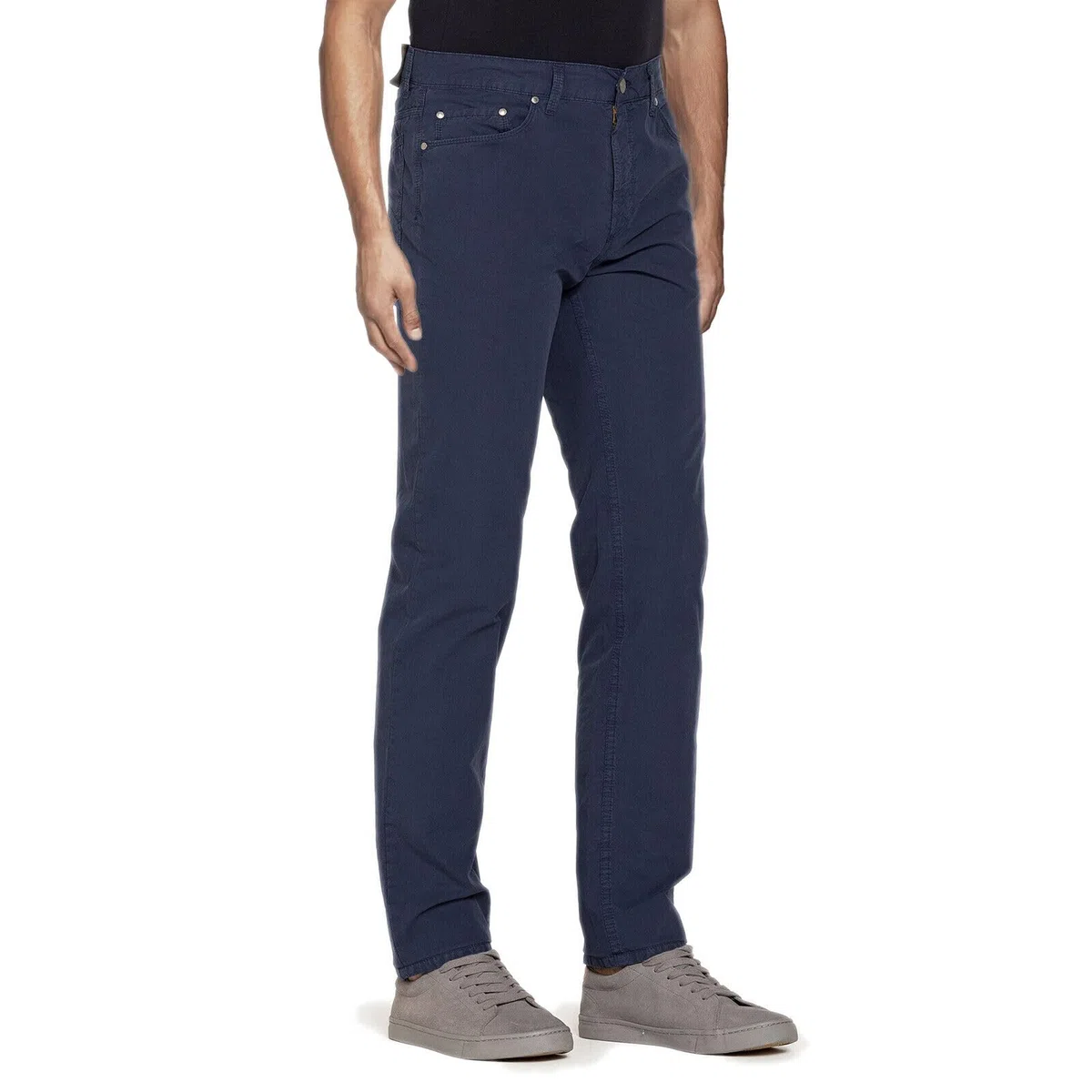 Pantalone Uomo Estivo Cotone Leggero Elasticizzato Jeans Regular Fit 5 Tasche