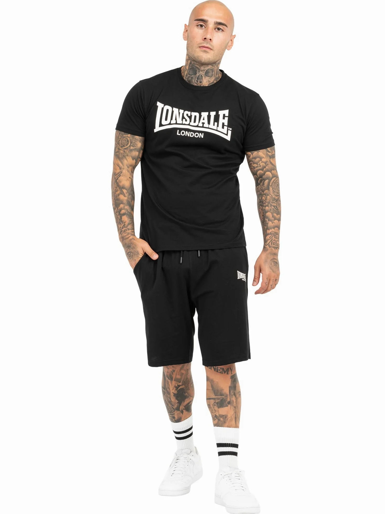 Lonsdale Moy Completo t-shirt e pantaloncini da uomo vestibilità normale Uomo (Pacco da 1)