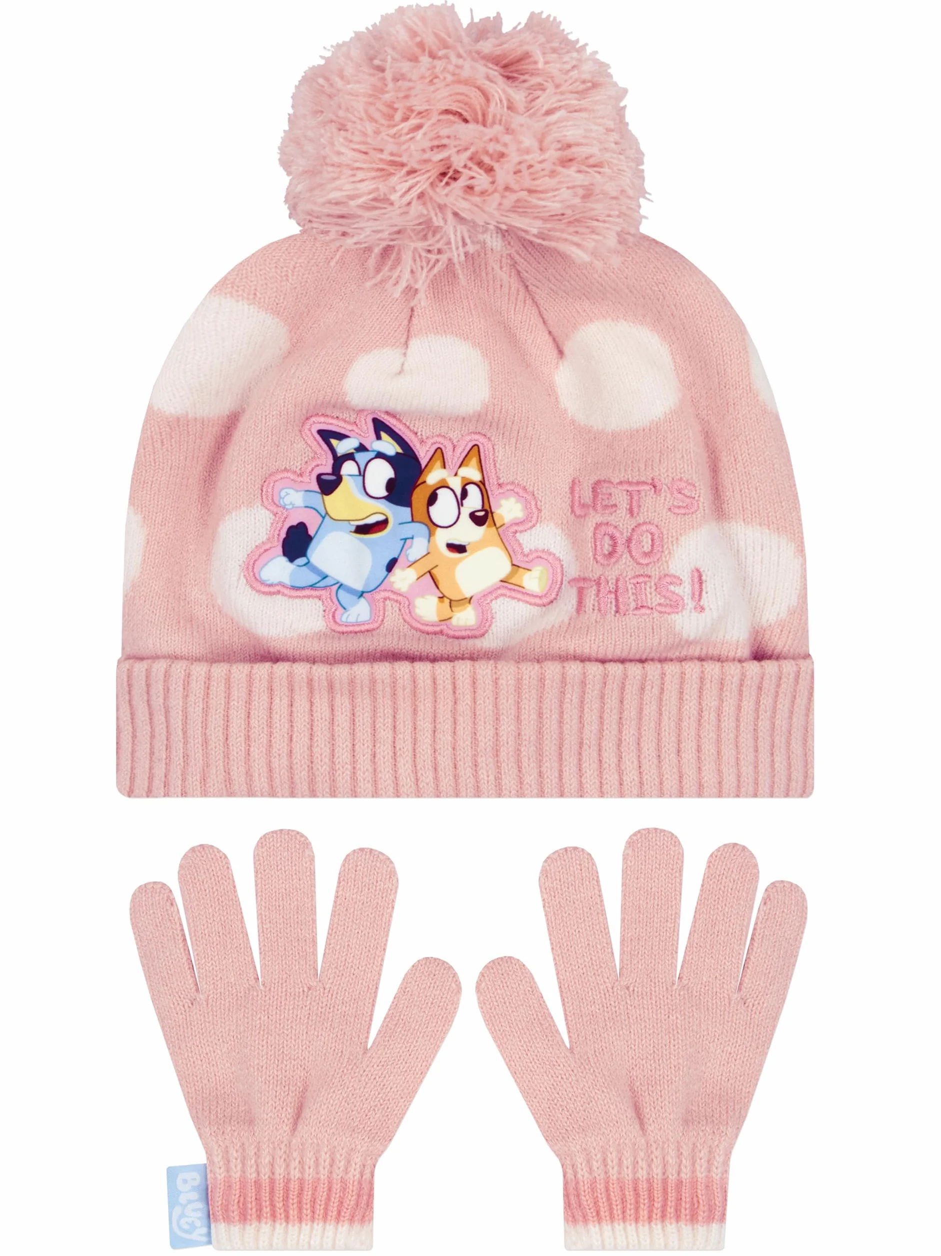 BlueY E Bingo Capello E Guanti | Guanti Inverali Bambina | Capello Invernale | One Size Rosa