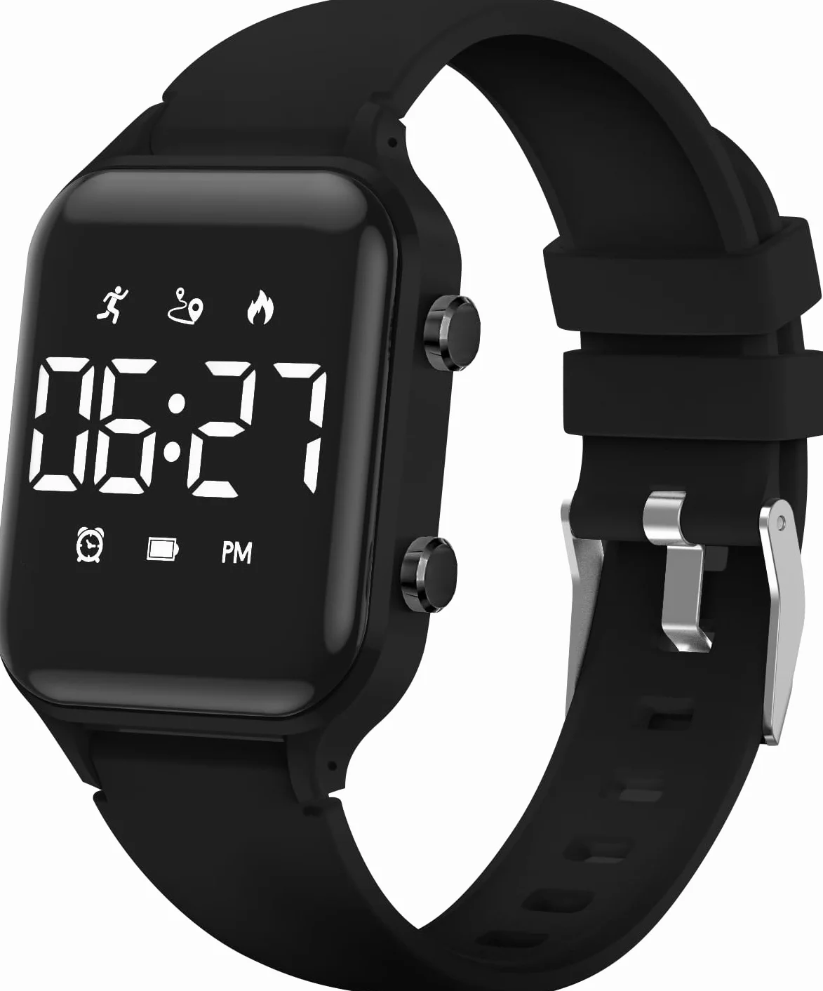caprock Orologio digitale a LED per bambini, con contapassi, impermeabile fino a 50 atm, con calcolo della distanza/vibrazione, doppia sveglia/cronometro